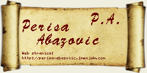 Periša Abazović vizit kartica